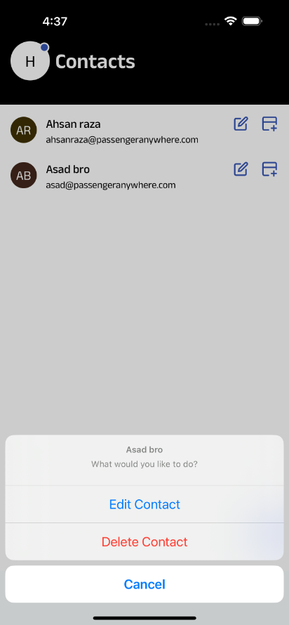 Can I edit a contact?